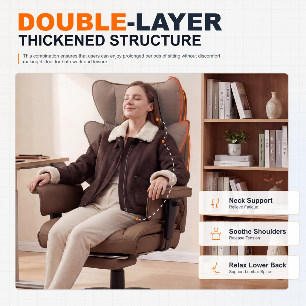 Big and Tall Office Chair with Pocket Spring Cushion S49771