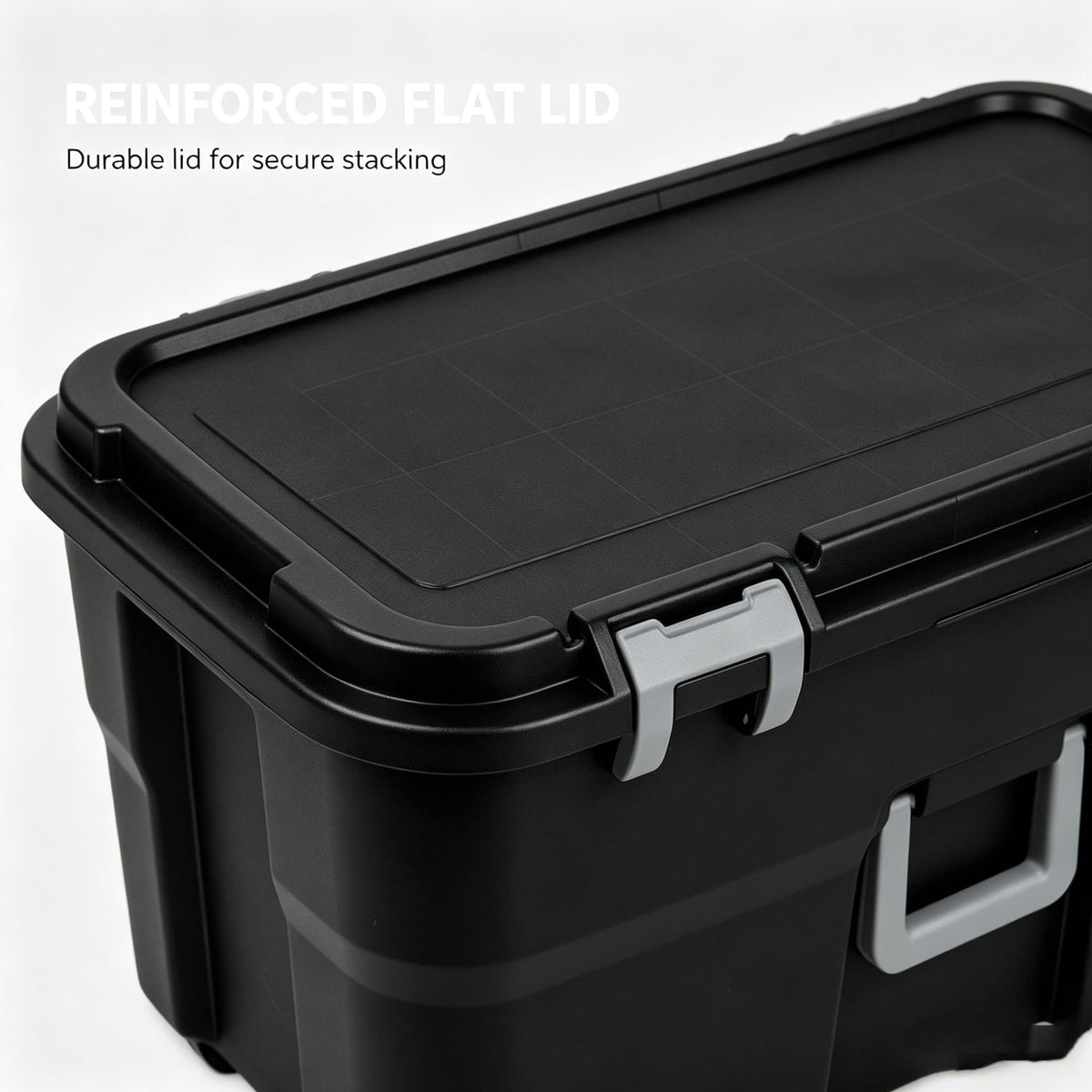 Black 2 Pack 22 Gallon Wheeled Plastic Storage Trunk B79565
