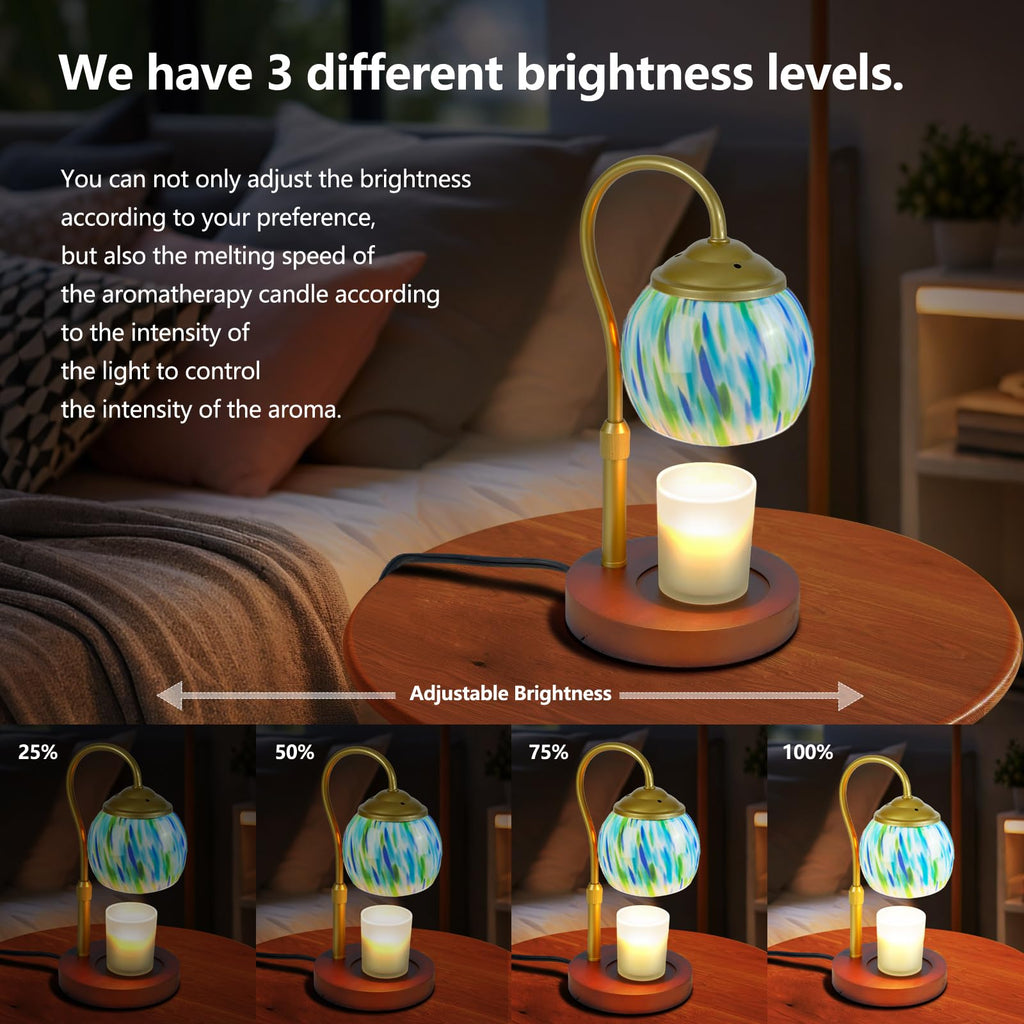 Blue Glass Candle Warmer Lamp G53457