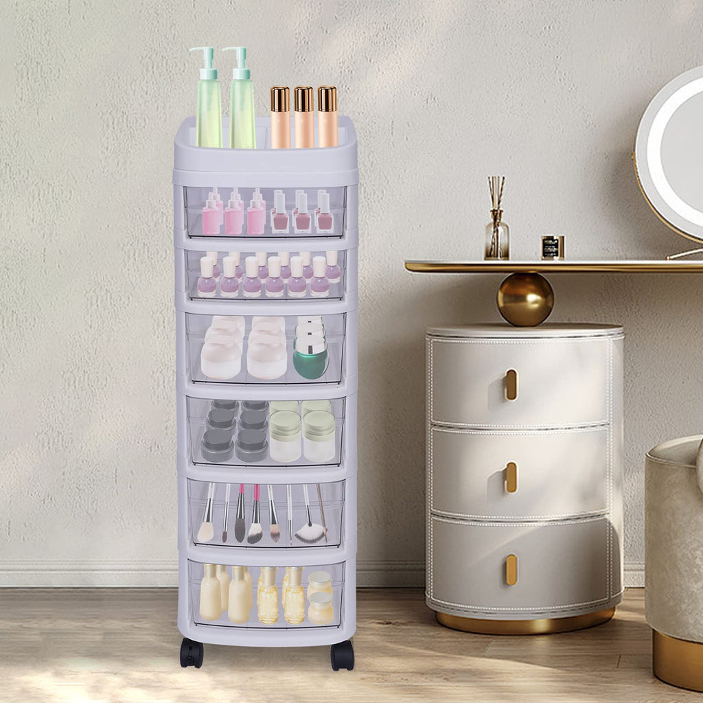 6 Drawer Rolling Storage Cart with Wheels B319
