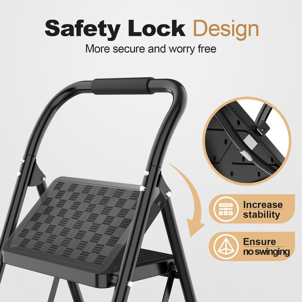 3 Step Foldable Step Stool U724218