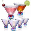 Set of 6 Stemless Martini Glasses 9oz Multicolor K30125