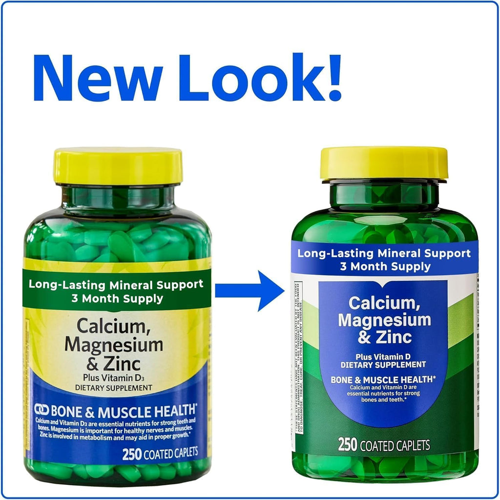 Calcium Magnesium Zinc with Vitamin D3 250 Caplets T78503