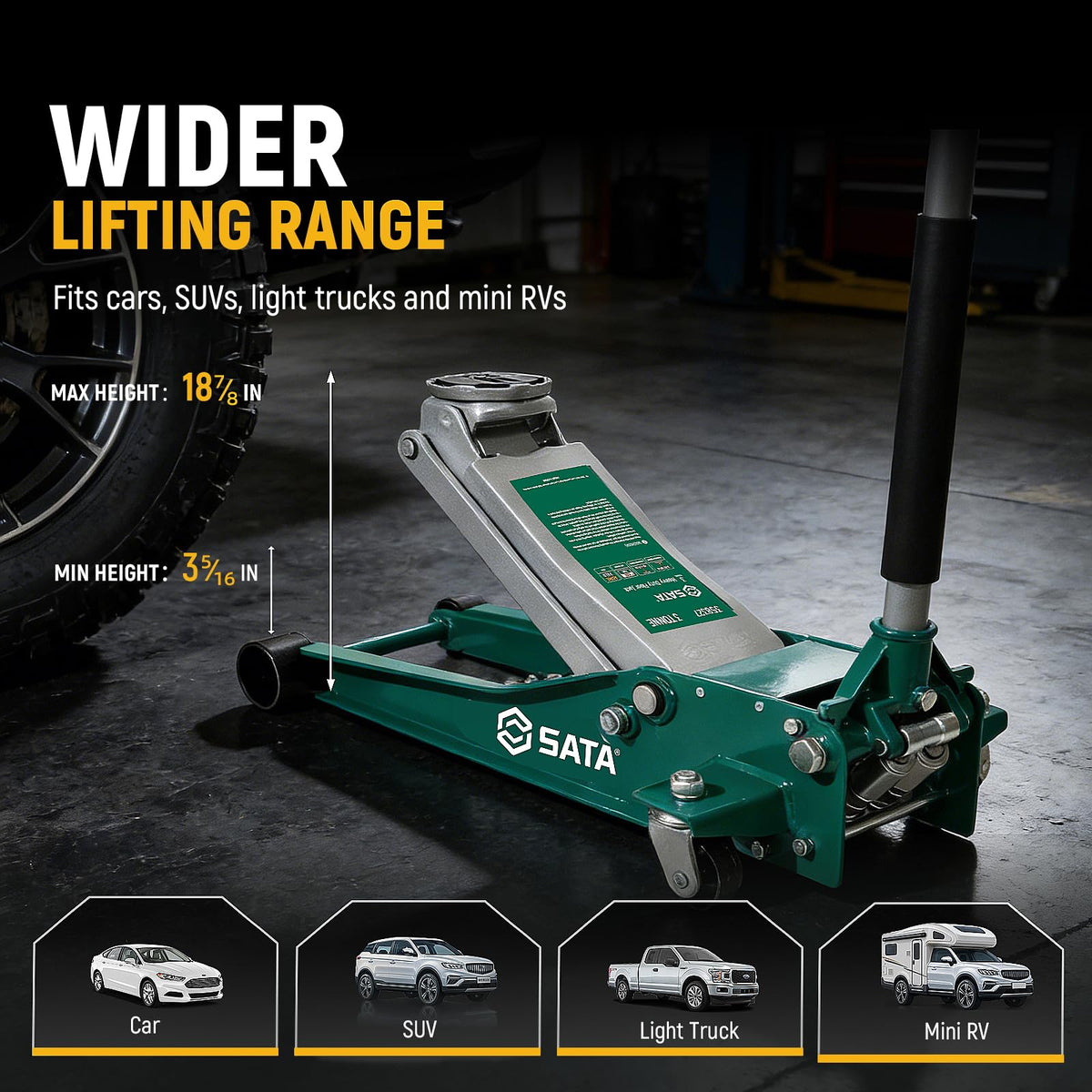 3 Ton Steel Hydraulic Floor Jack Y8787