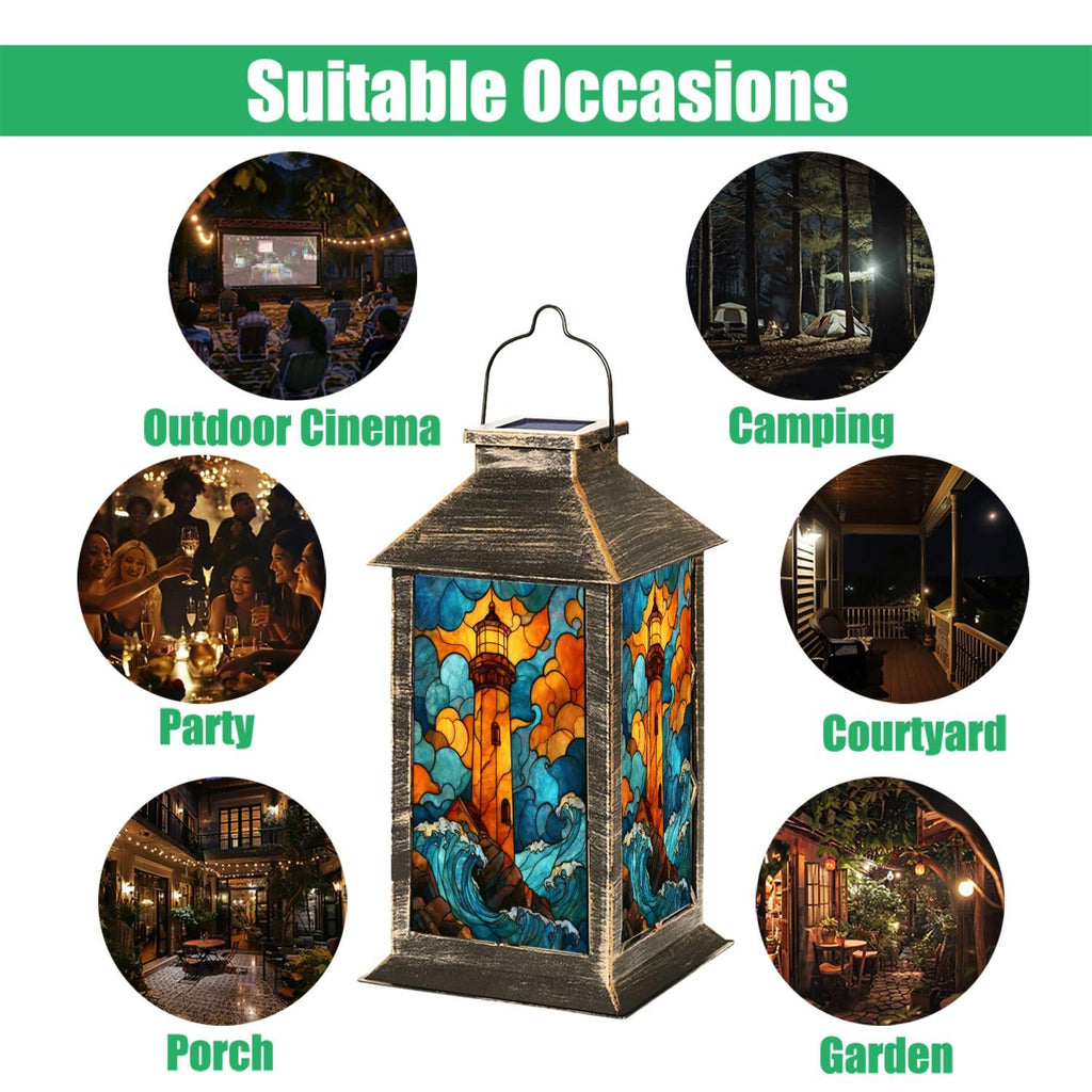 Solar Powered Outdoor Waterproof Hanging Lantern X863
