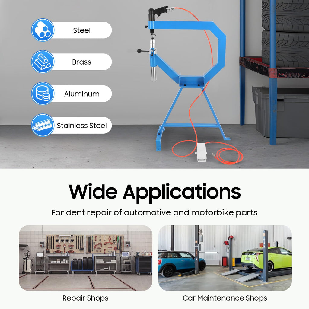 Pneumatic Planishing Hammer Metal Shrinker Stretcher Set Stainless Steel Sheet Metal Shaping Machine K4352