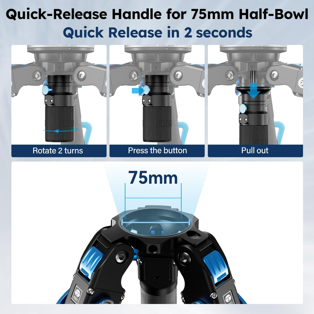 Carbon Fiber Video Tripod with Fluid Head O464