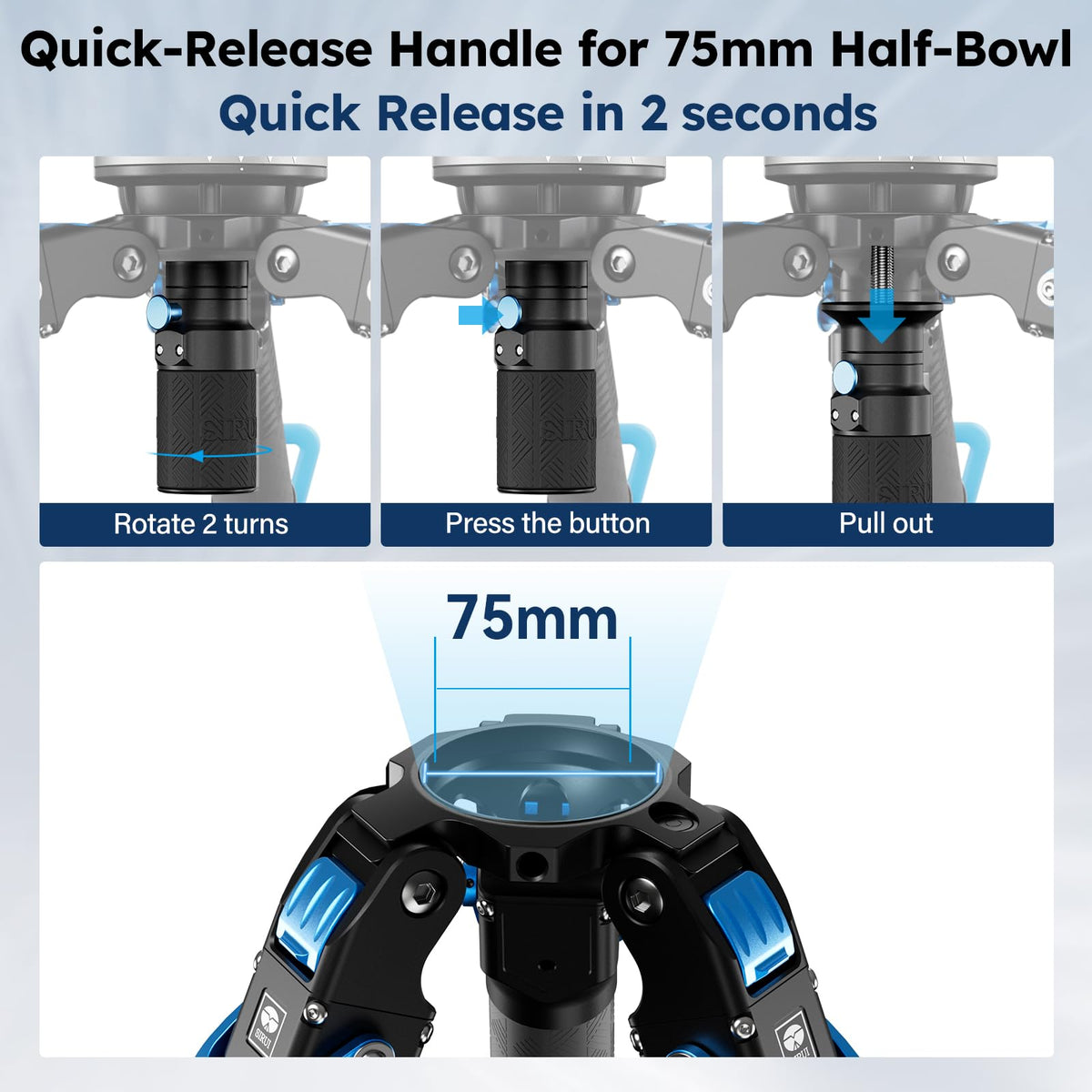 Carbon Fiber Video Tripod with Fluid Head O464