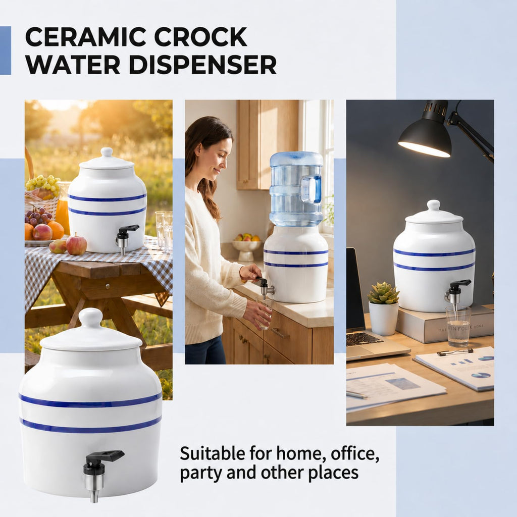 Ceramic Water Dispenser for 3 to 5 Gallon Jugs K981374