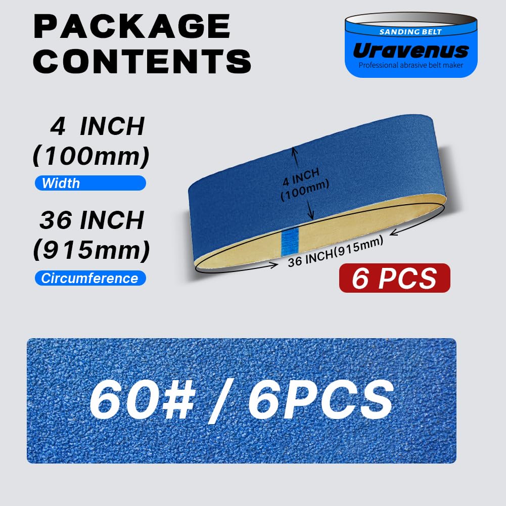 36 Inch 60 Grit Zirconia Sanding Belts N32018