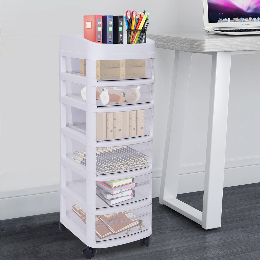 6 Drawer Rolling Storage Cart with Wheels B319