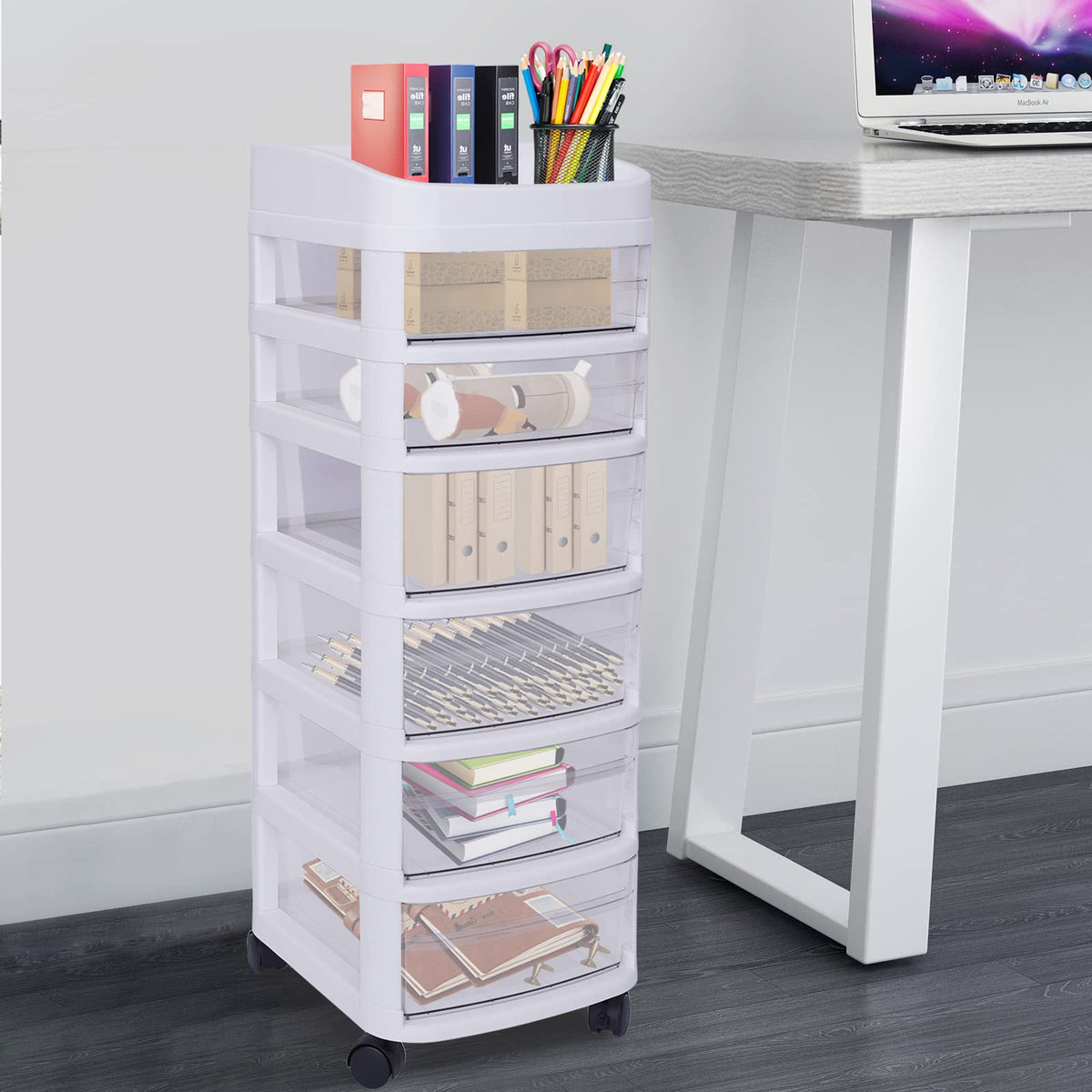 6 Drawer Rolling Storage Cart with Wheels B319