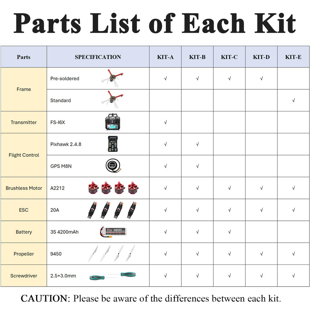 DIY 450mm Quadcopter Set M942
