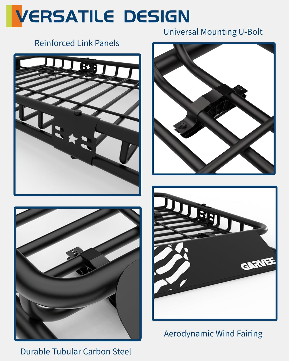 46" x 36" 200 Lbs Capacity Roof Rack Cargo Carrier Basket S143