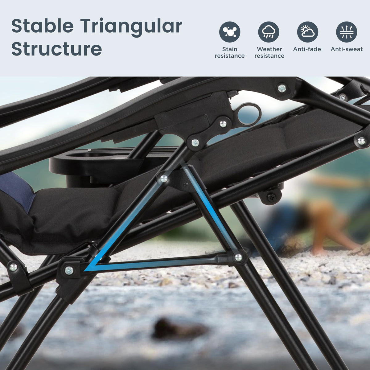 Zero Gravity Chairs Set of 2 Navy Z4334