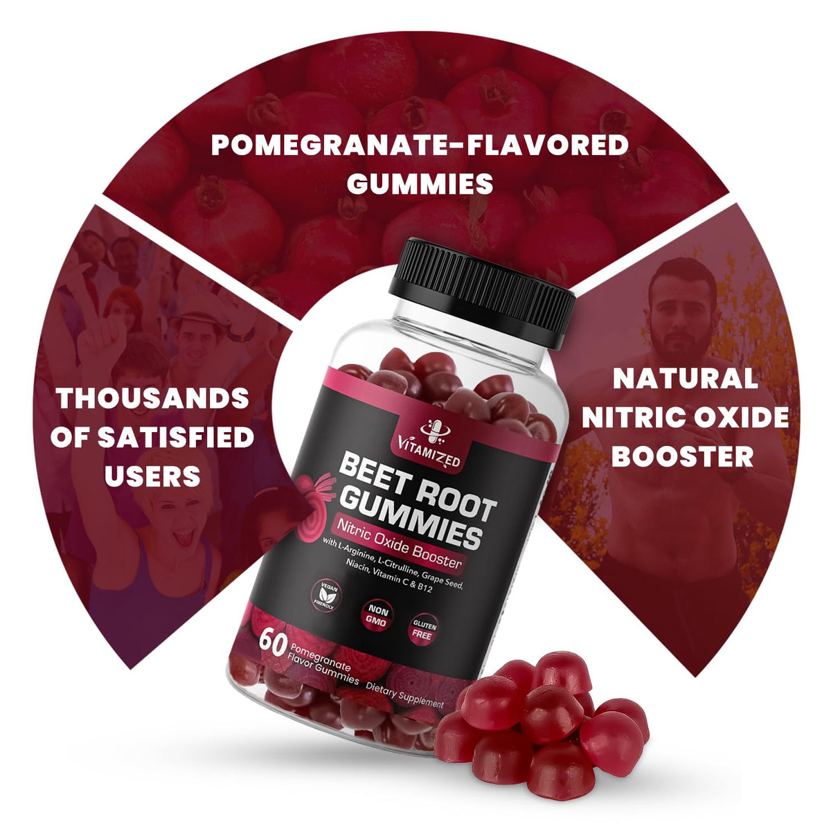 Beet Root Gummies with Grape Seed X126