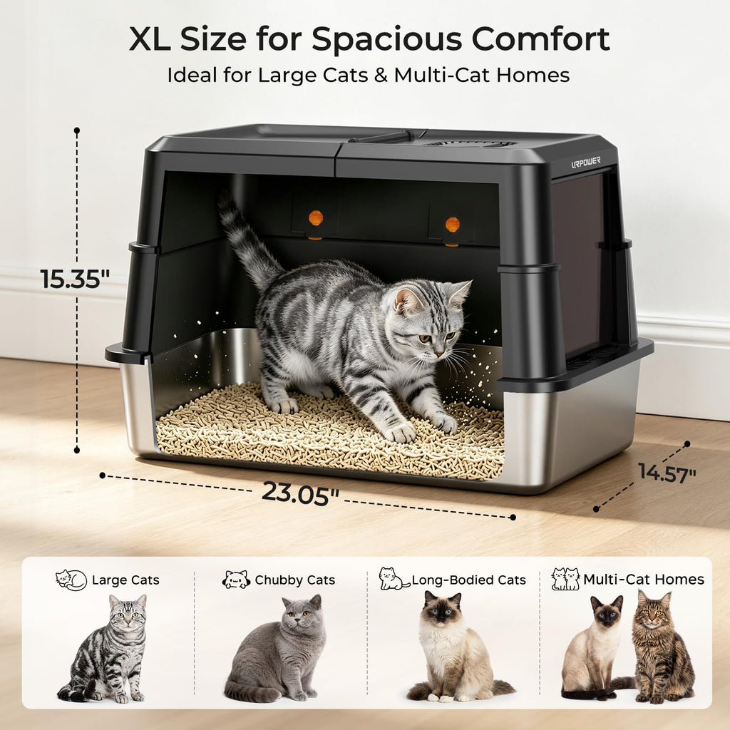 XL Stainless Steel Cat Litter Box B850122