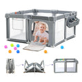 Foldable Baby Playpen with Mat W859748