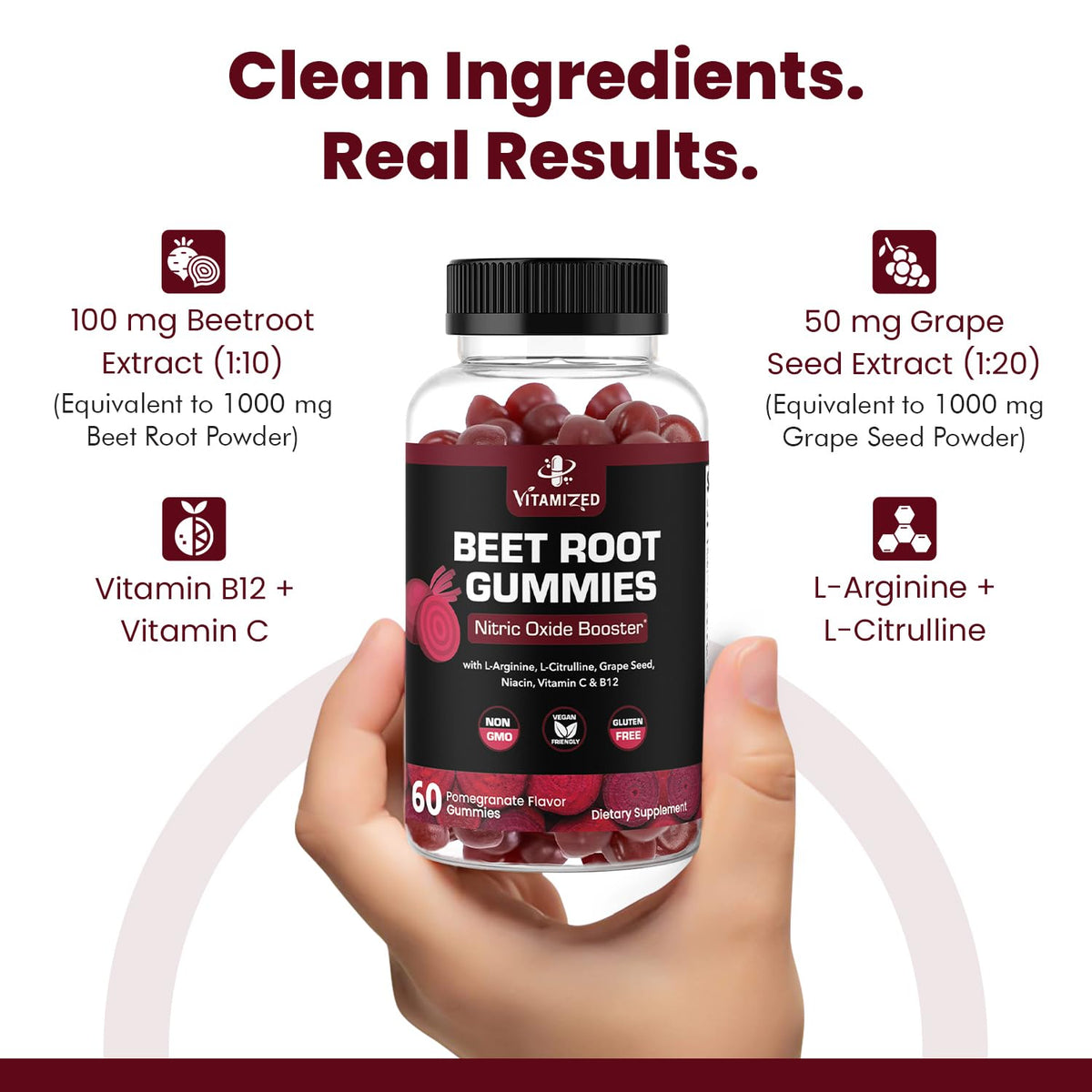 Beet Root Gummies with Grape Seed X126