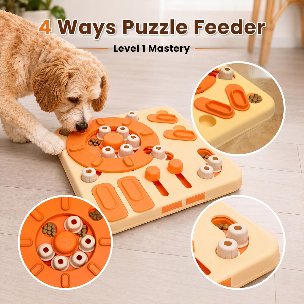 4-Level Interactive Dog Puzzle Toy with Suction Cups Z23213