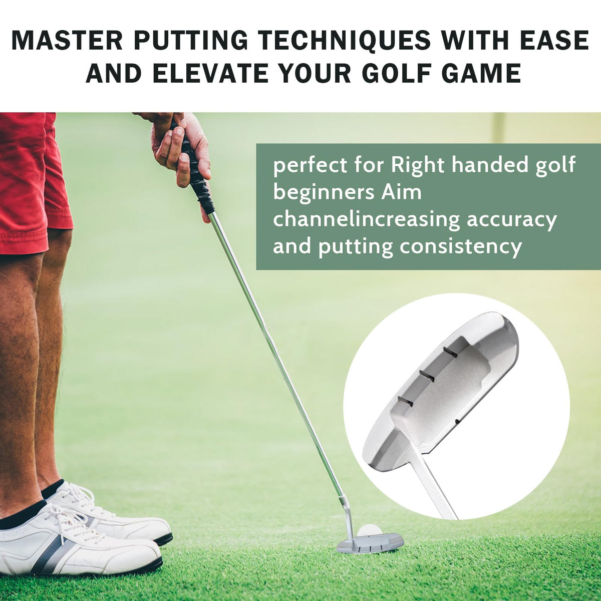 Two-Way Golf Putter with 2 Golf Balls E377026