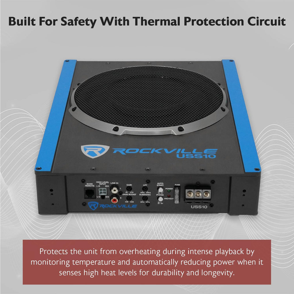 10" Slim Under-Seat Powered Car Subwoofer I254566