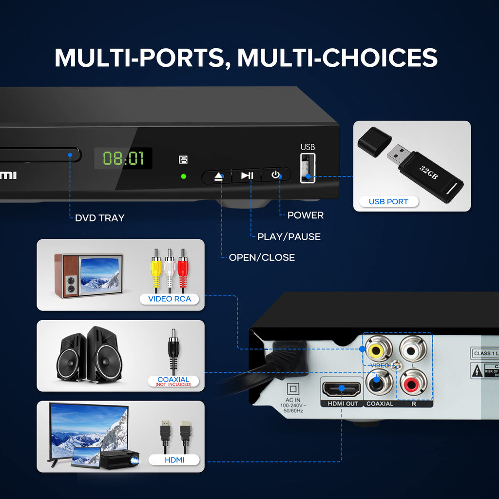 Full HD DVD Player HDMI with Dolby Digital TrueHD/DTS M887
