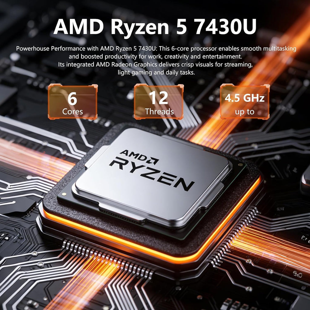 17.3" Touch Screen Laptop, 64GB RAM, 1TB SSD, AMD Ryzen 5, Windows 11 Pro, Silver R660037
