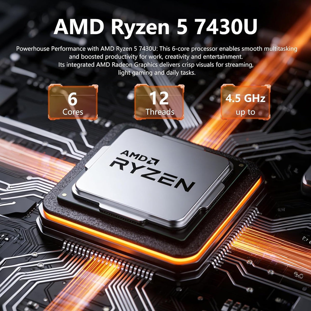 17.3" Touch Screen Laptop, 64GB RAM, 1TB SSD, AMD Ryzen 5, Windows 11 Pro, Silver R660037