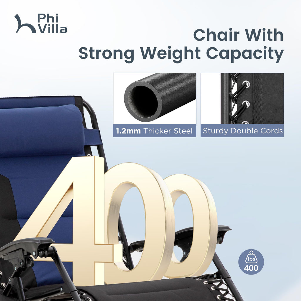 Zero Gravity Chairs Set of 2 Navy Z4334