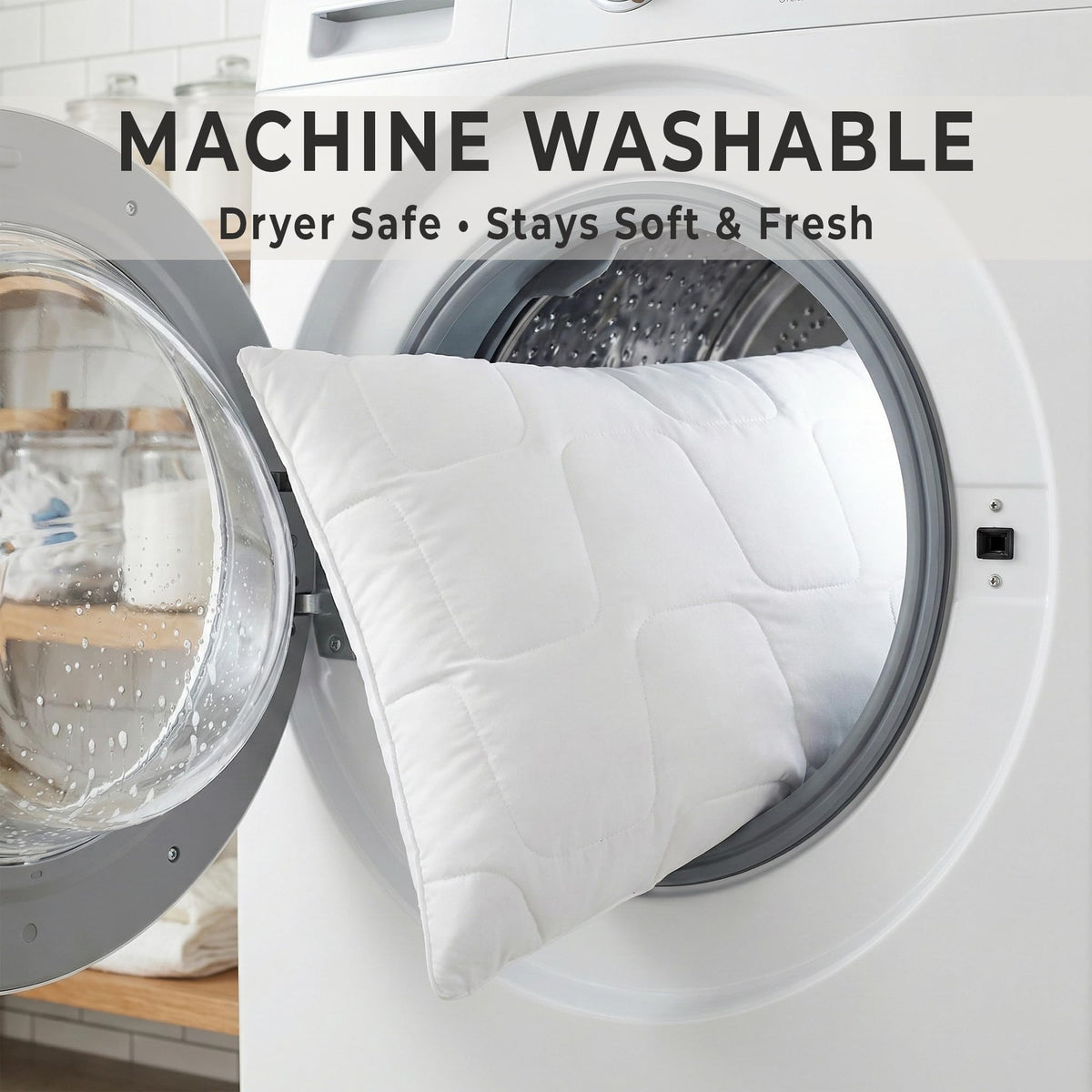 King Size White Cooling Down Alternative Pillows Set of 2 P797489