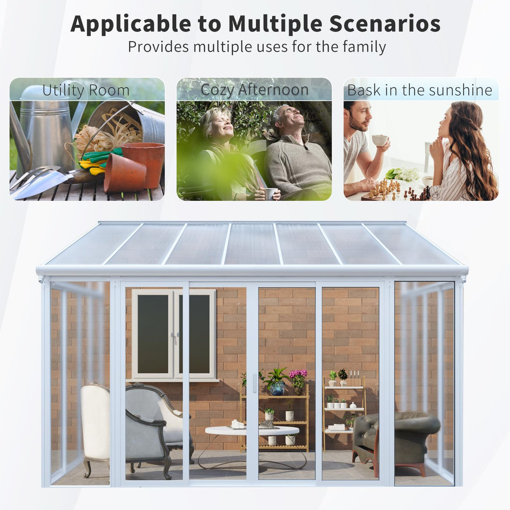 10x14 FT Wall Mounted Sunroom Kit P381167