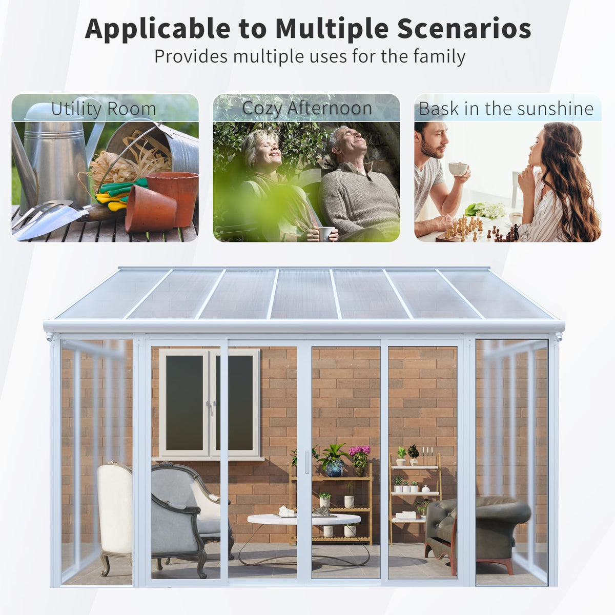 10x14 FT Wall Mounted Sunroom Kit P381167