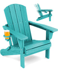 Folding Adjustable Adirondack Chair with Cup Holder V289827