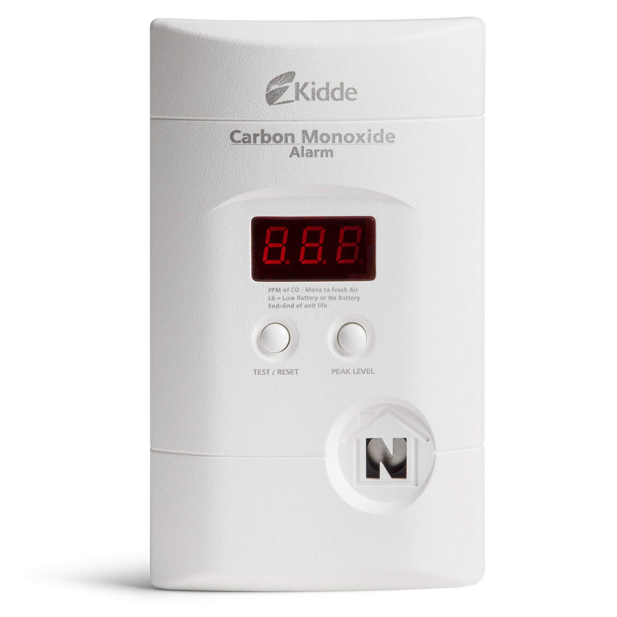Carbon Monoxide Detector, Plug-In with Digital Display B9354