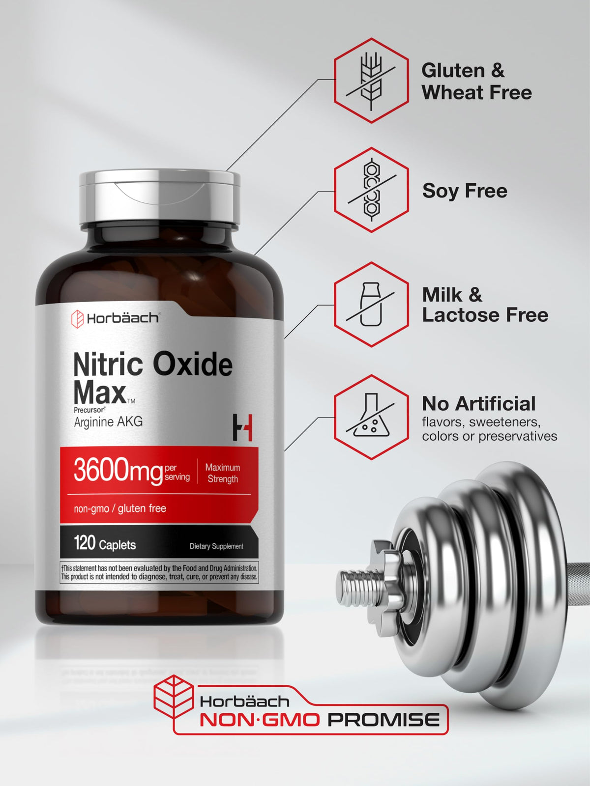 Nitric Oxide 3600mg 120 Caplets B900