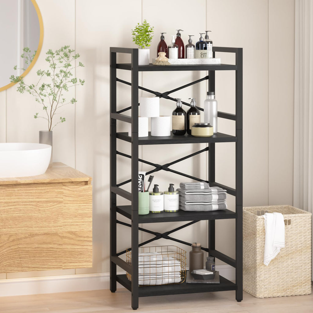 4 Tier Metal Wood Bookshelf C88335