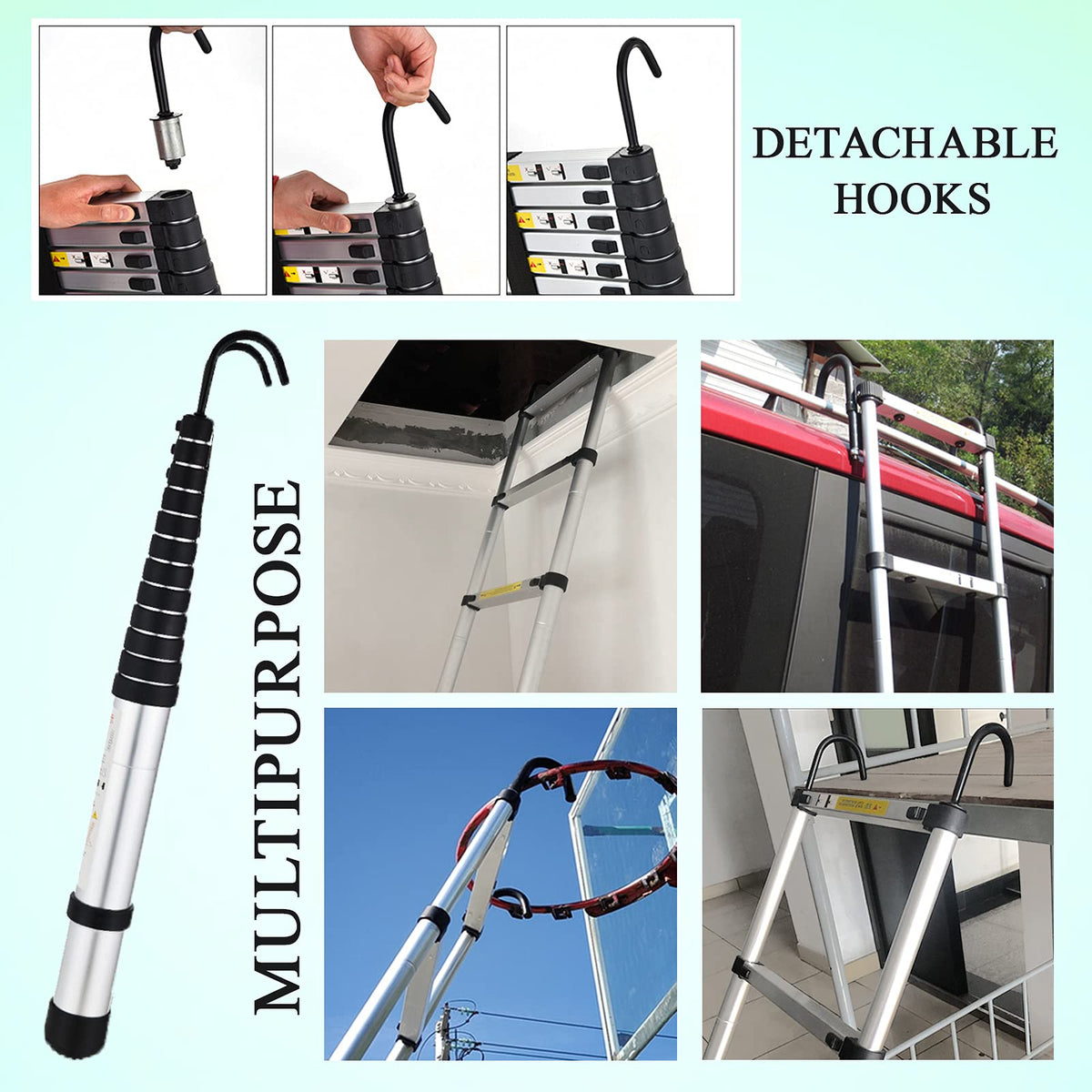 20.5FT Aluminum Telescoping Ladder 330lb K178