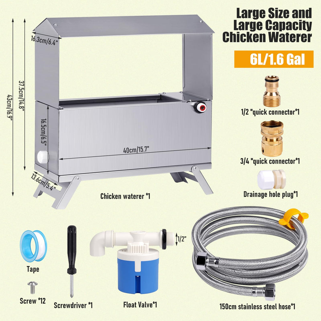 Stainless Steel Automatic Chicken Waterer A995289