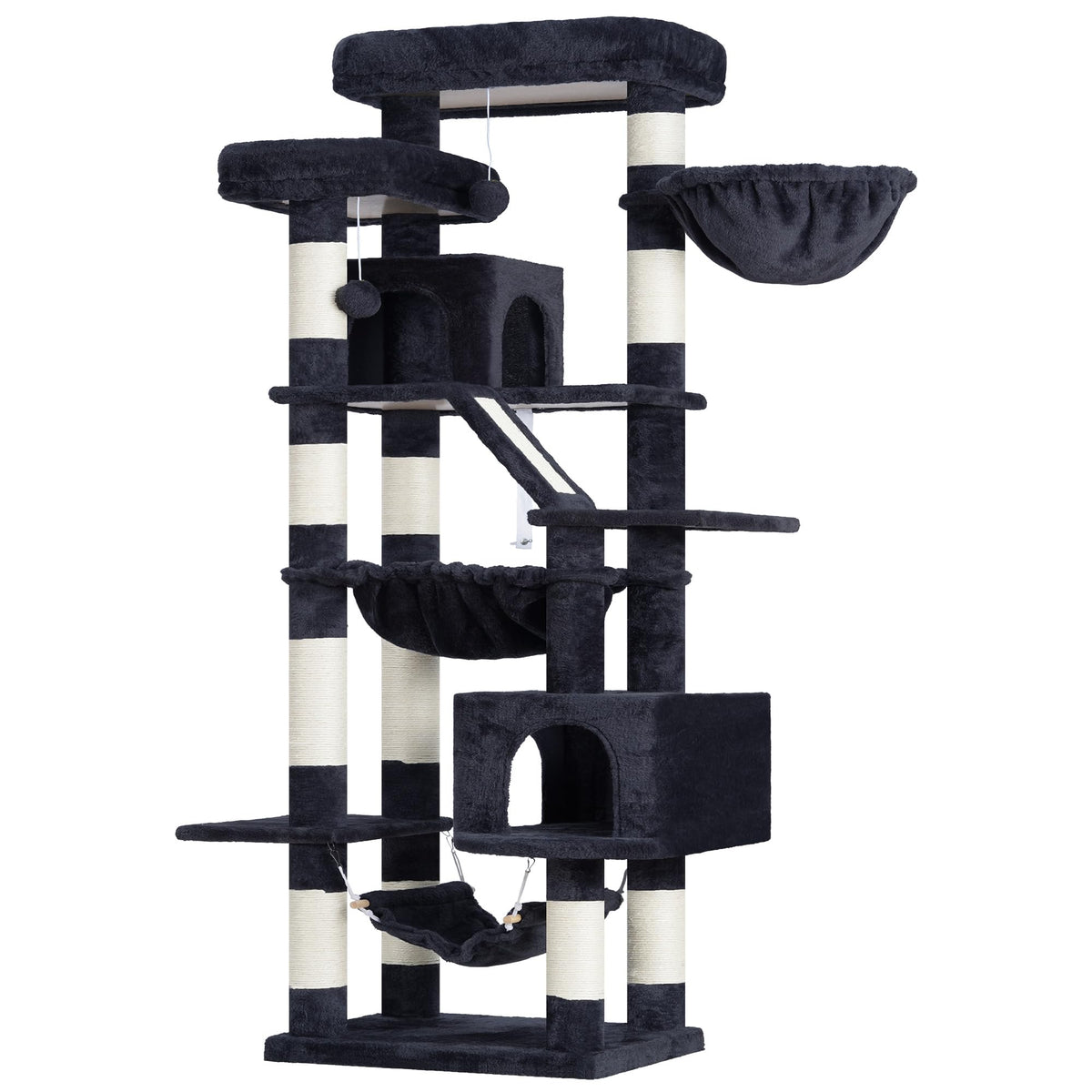 71-Inch-Tall Cat Tree with 2 Perches A96288