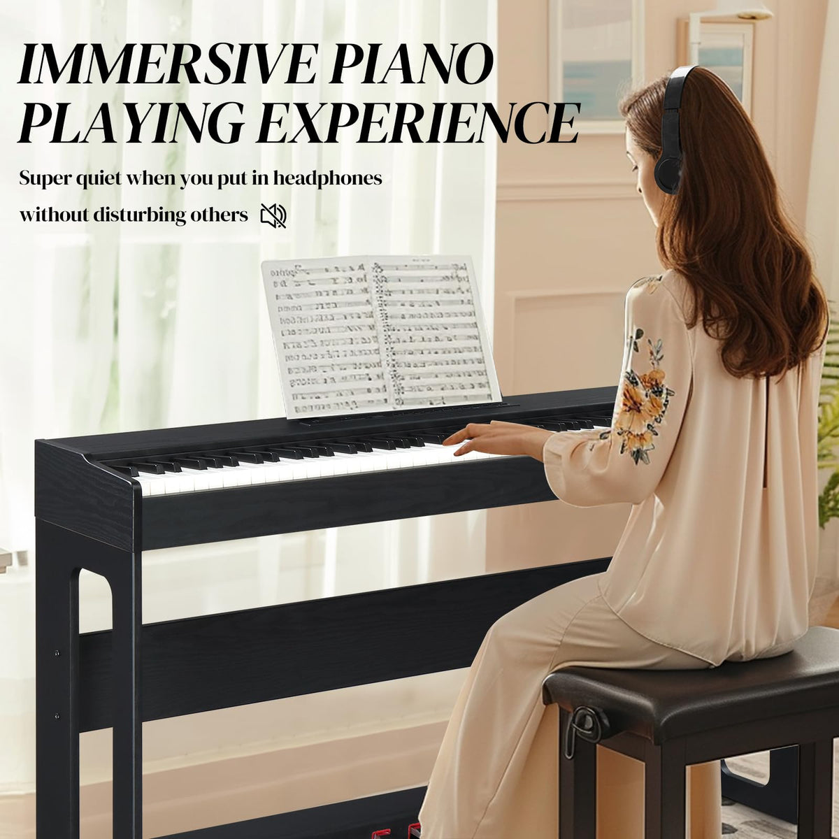 88 Key Fully Weighted Action Upright Piano G88088