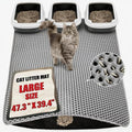 XXL Gray Double-Layer Cat Litter Mat V965