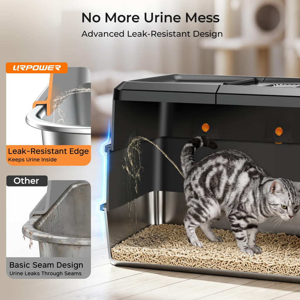 XL Stainless Steel Cat Litter Box B850122