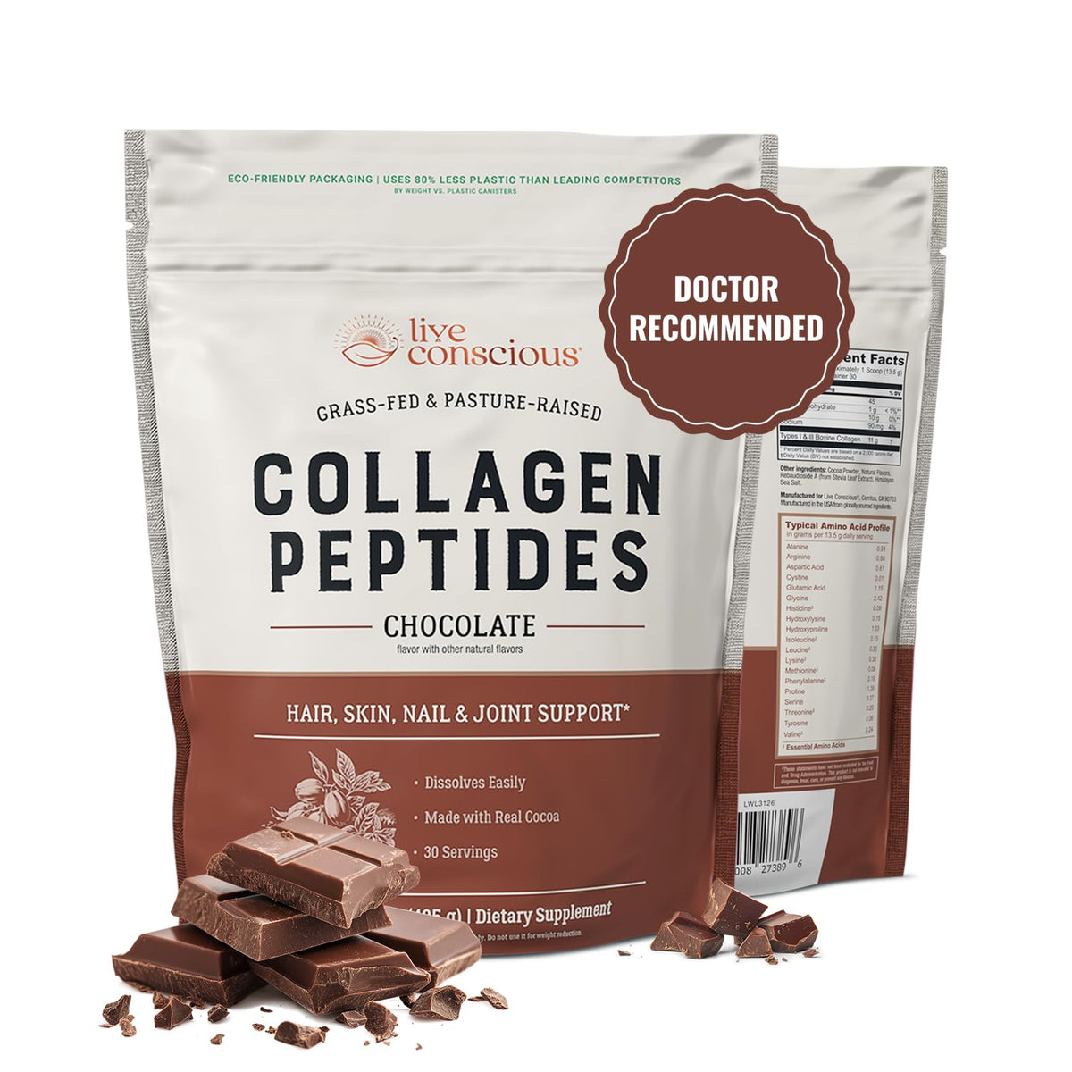 Chocolate Collagen Peptides Powder 15oz S429760