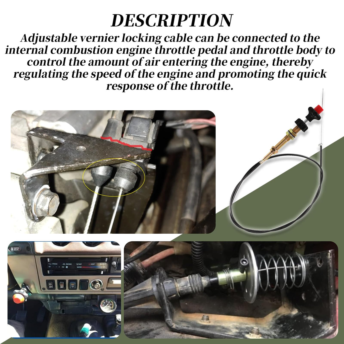 10FT Adjustable Locking Control Cable Y291035