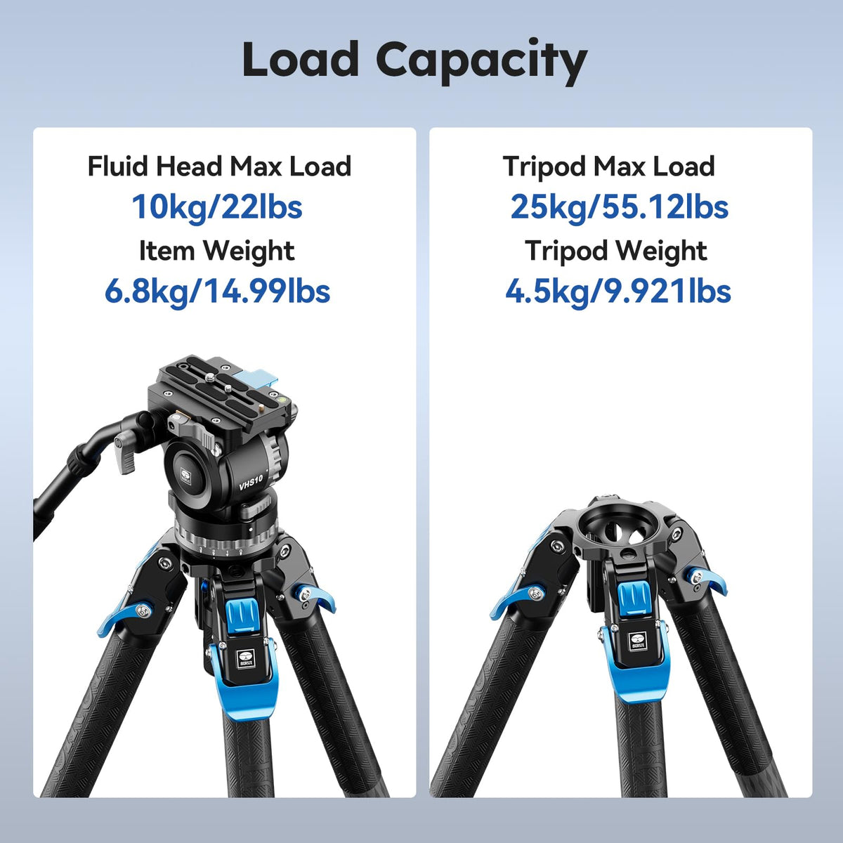 Carbon Fiber Video Tripod with Fluid Head O464