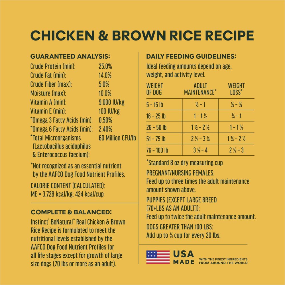 Whole Grain Chicken & Brown Rice Dry Dog Food 25 lb Q861