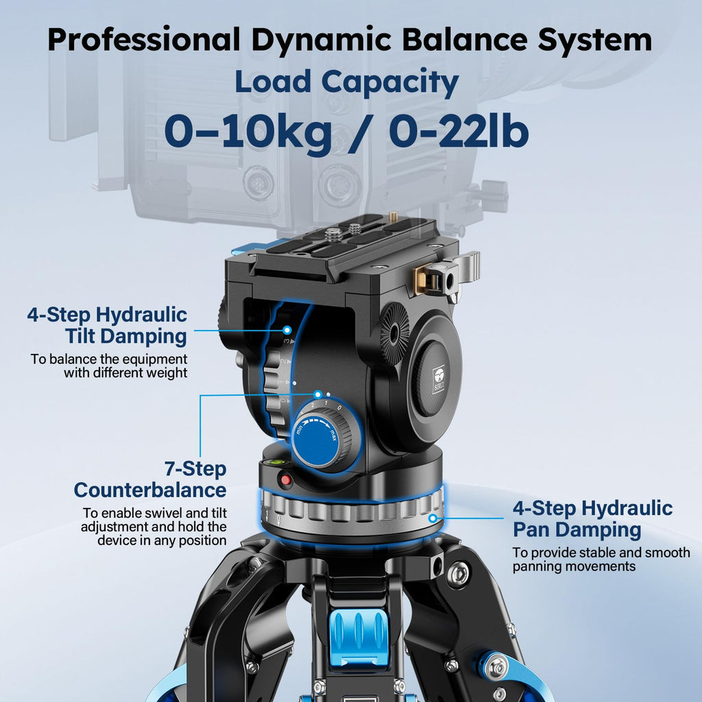Carbon Fiber Video Tripod with Fluid Head O464