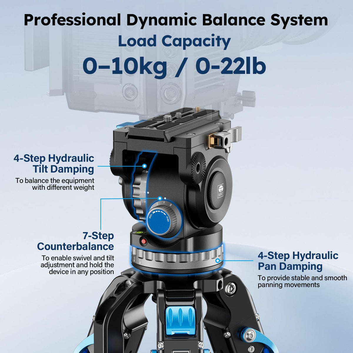 Carbon Fiber Video Tripod with Fluid Head O464
