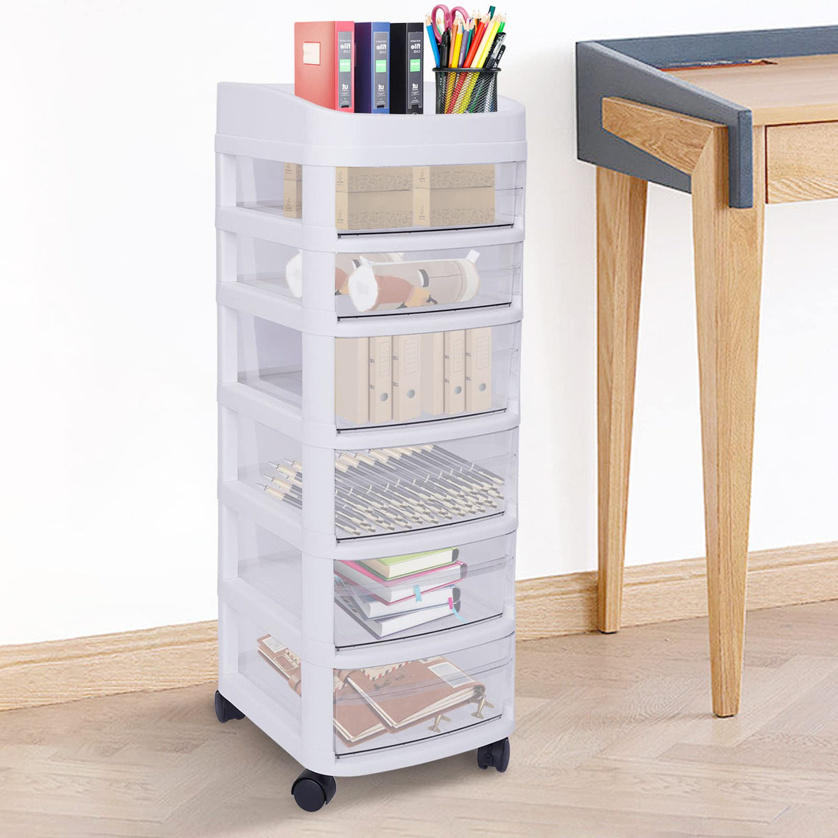 6 Drawer Rolling Storage Cart with Wheels B319